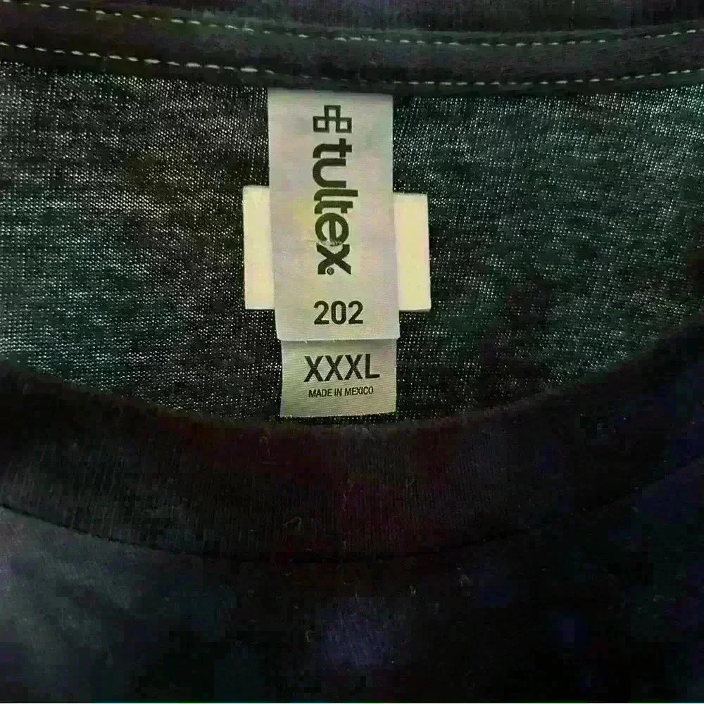 Navy and rainbow tie dye shirt NWOT - Picture 3 of 3